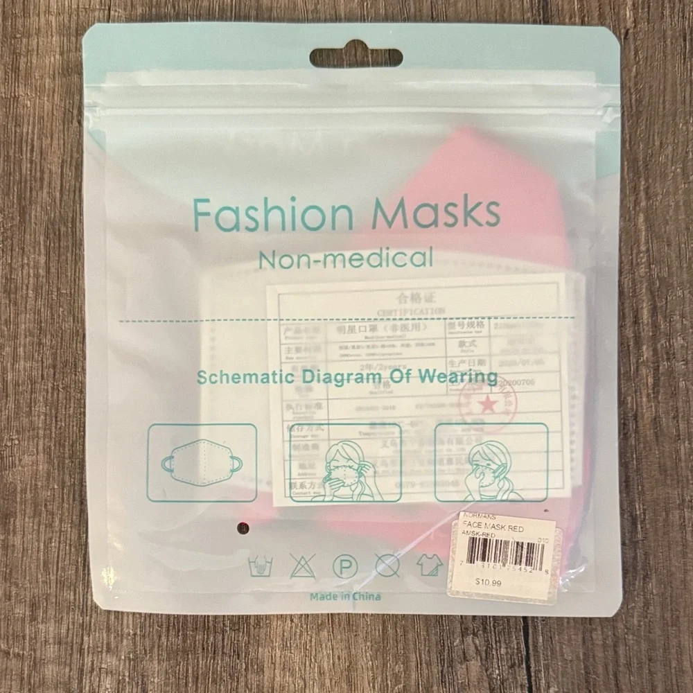 Vibrant Red Fashion Mask